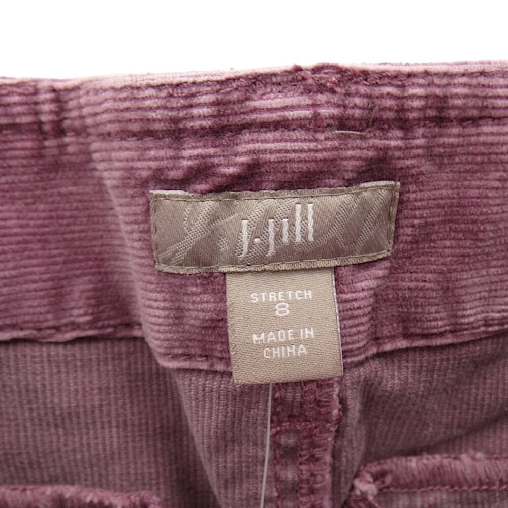 NWT J.Jill Corduroy Cargo Skirt Washed Plum Mauve Utility Chic Size 8 - Picture 5 of 7